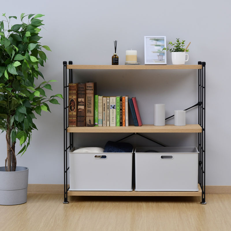 SO ウッドプランター3段シェルフ メープル✖️ブラック 30cm 6セット