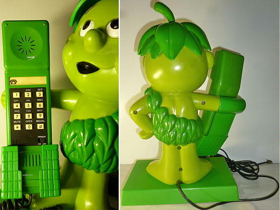 GreenGiantSprout,リトルスプラウト,電話機,ヴィンテージ,人形,ソフビ