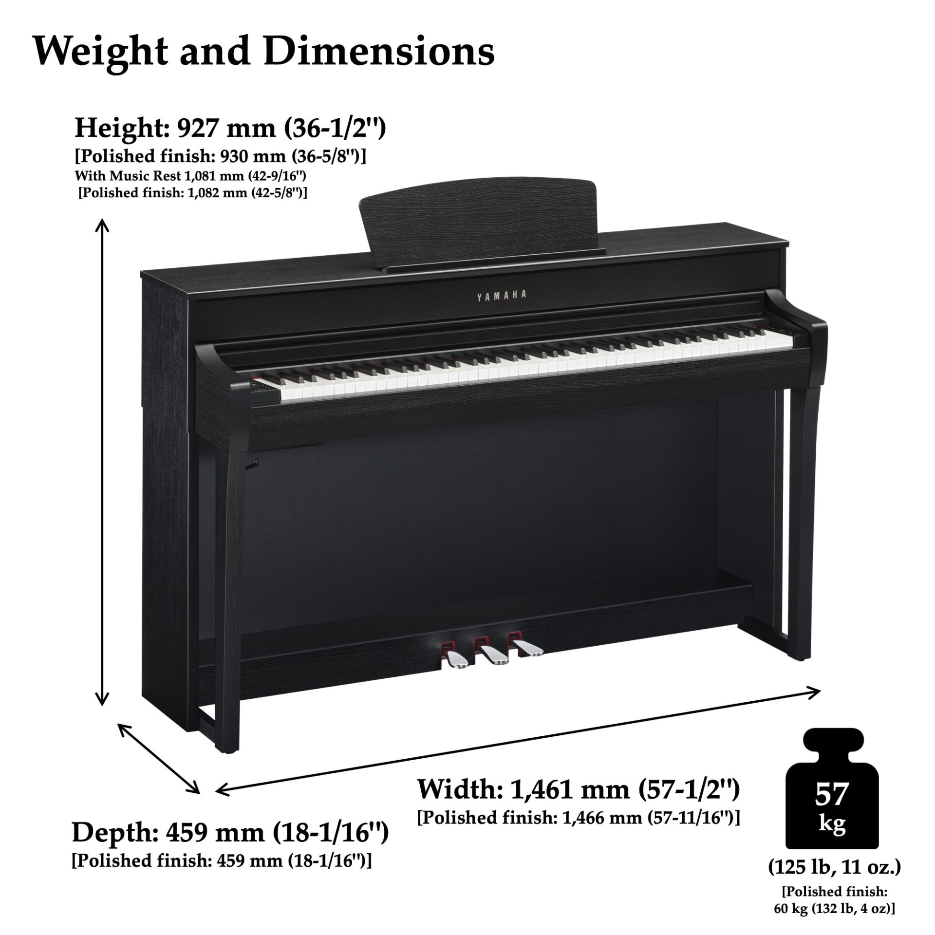 Yamaha CLP-735 Clavinova Digital - Music Exchange
