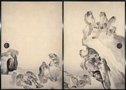 長沢蘆雪 色紙 申・猿 長沢蘆雪 色紙 申・猿 特別展 生誕270年 長沢芦