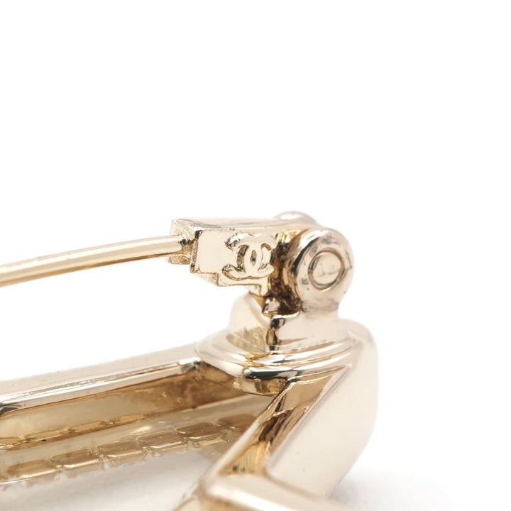 シャネル CHANEL ブローチ コサージュ ゴールド クリア ココマーク 星