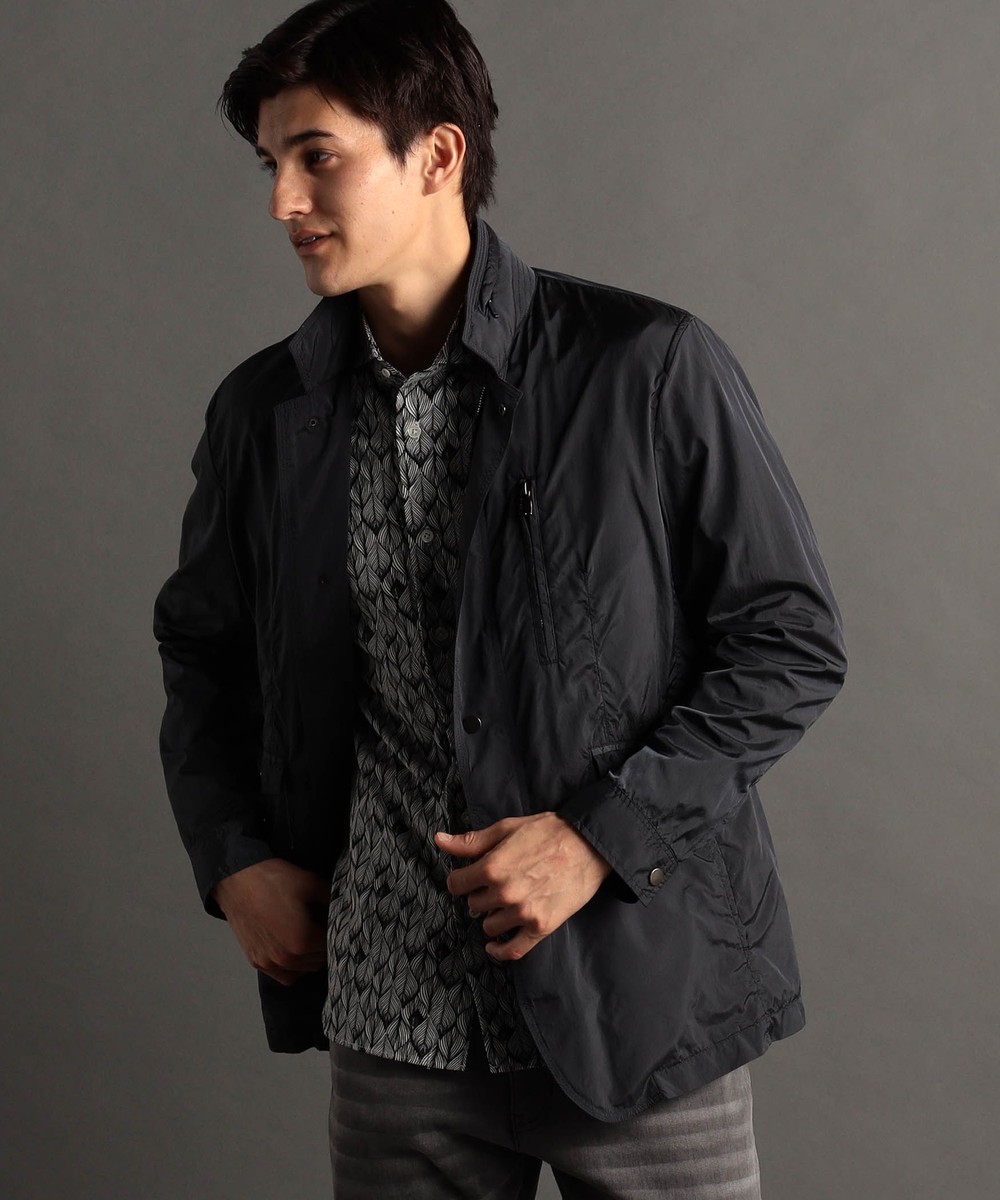 ex/tra】ナイロンワッシャー スタンドカラーブルゾン｜ジャケット