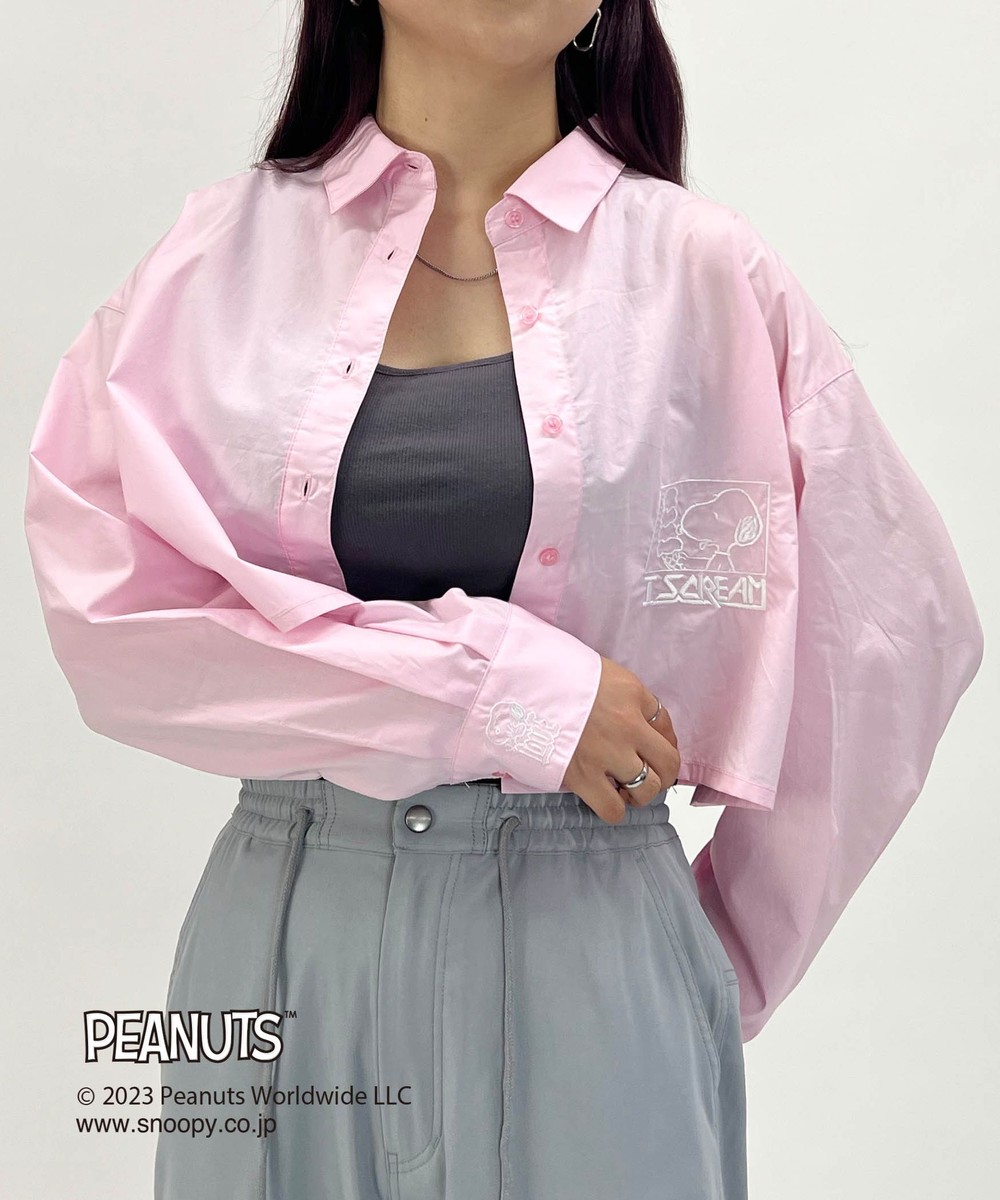 PEANUTS】スヌーピーイラストシャツ｜長袖｜ニコル公式通販サイト
