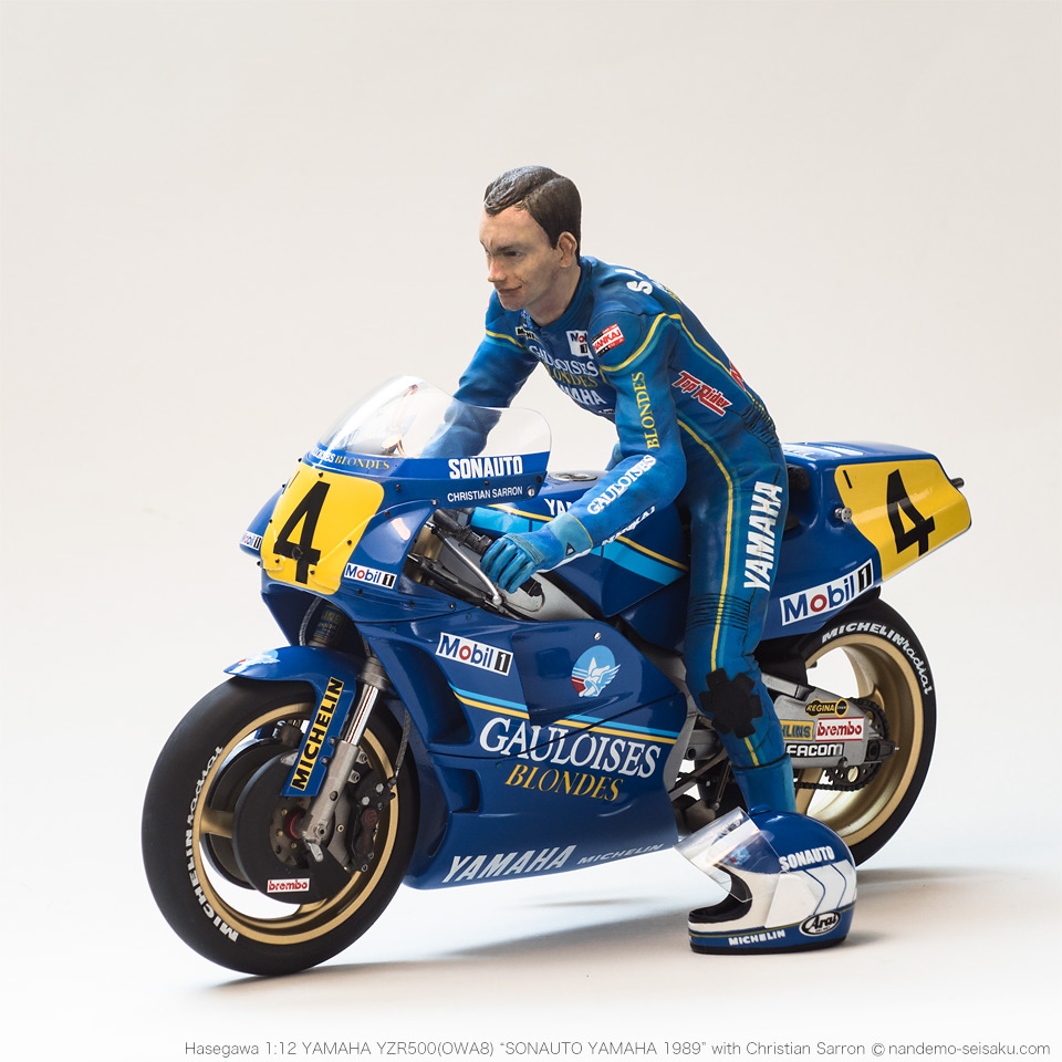 1/12スケール ソノートヤマハFZR750 クリスチャン・サロン プラモ完成