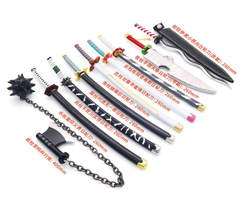 Nakorara 鬼滅の刃 ダイキャスト 8点セット 日輪刀キーホルダー ダイ