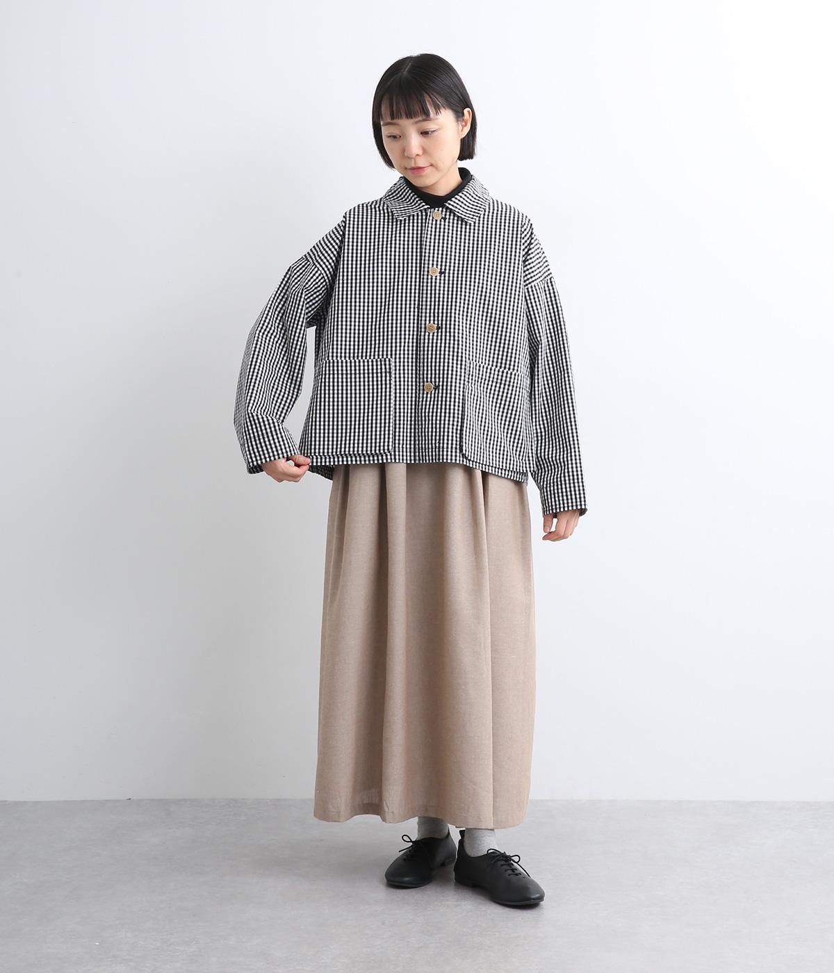 ハイカウントクロスグランジウォッシュマチポケットショートジャケット