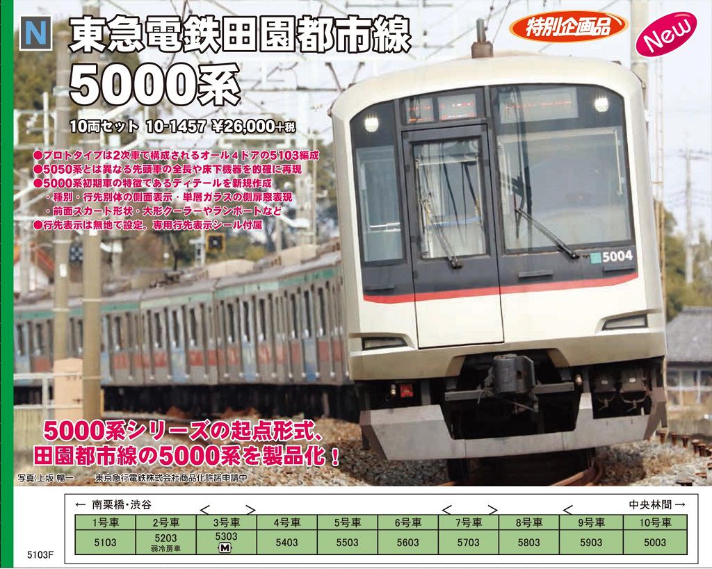 KATO 東急電鉄5000系 10両セット Nゲージ 東急電鉄5000系 田園都市