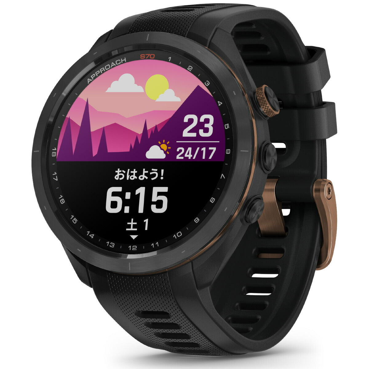 ガーミン GARMIN Approach S70 アプローチ S70 47mm ブラック ブロンズ