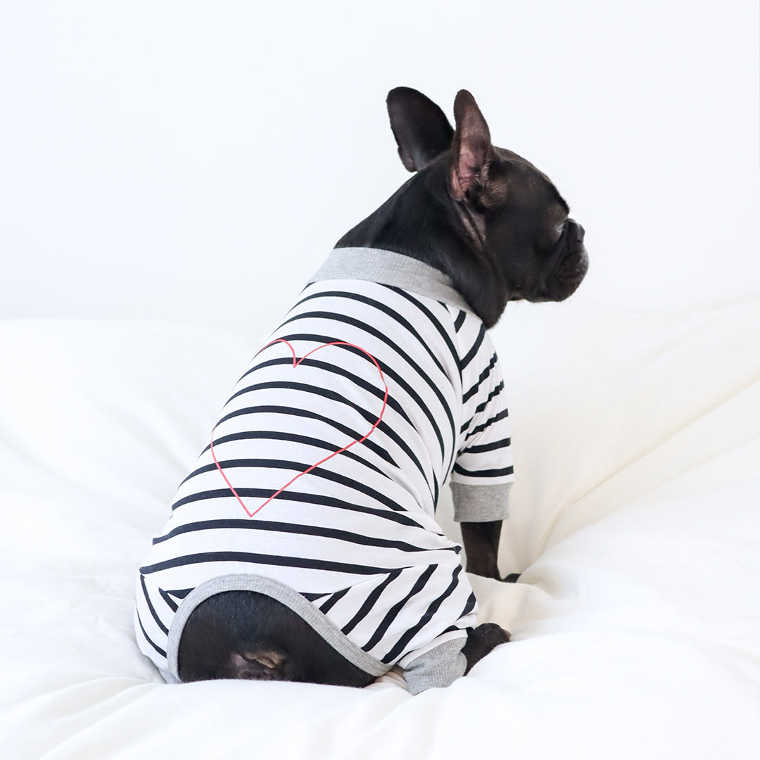 NeeNe/ネーネ】ボーダーロンパース | フレブル服 フレンチブルドッグ