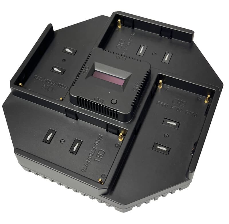 NEP Vマウントバッテリー用2連同時充電器 NEP Vマウントバッテリー用2