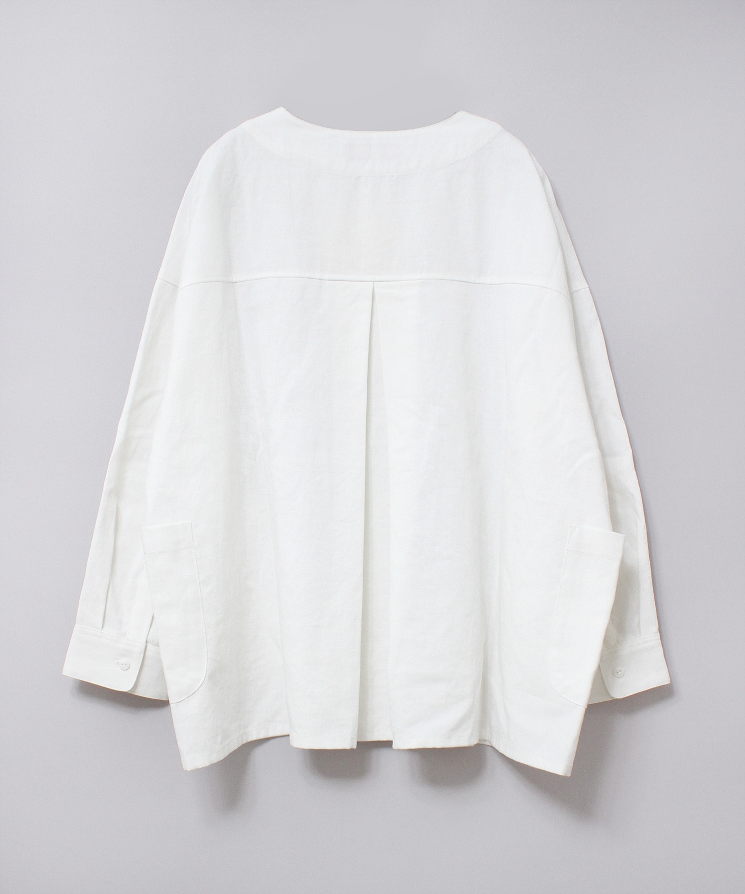 B2782 ノーカラーアトリエブラウス(M オフホワイト): トップス - RNA