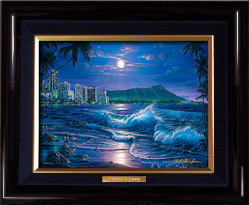 ラッセン ロマンスオブザシー 額装品 アート ハワイ 風景画 夕日 海