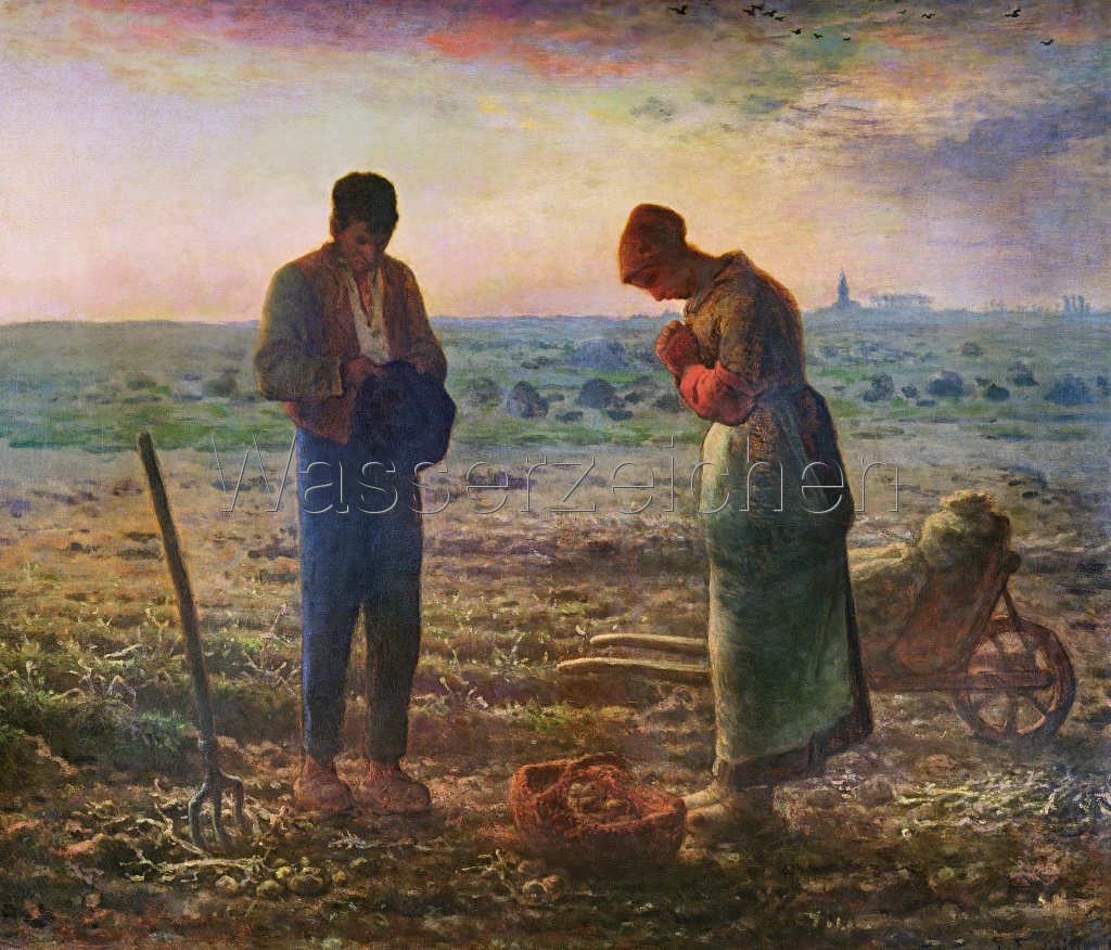 ジャン＝フランソワ ミレー 晩鐘 1857-1859年 オルセー美術館 壁紙