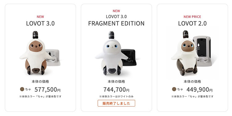 ラボット本体＆ネスト 夏用ベースウェア ラボ鼻＋5個 LOVOT LIFE