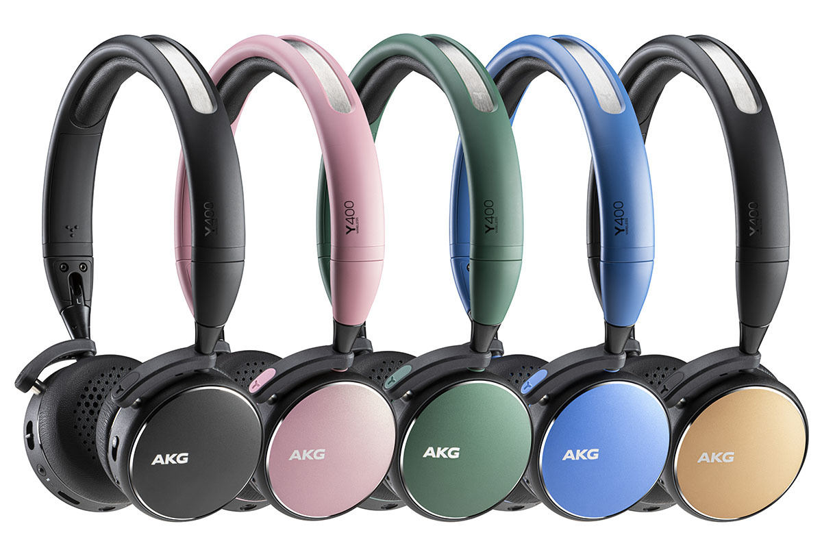AKG、着脱で音楽再生/停止するNCヘッドホン「Y600NC」 - 5色の「Y400