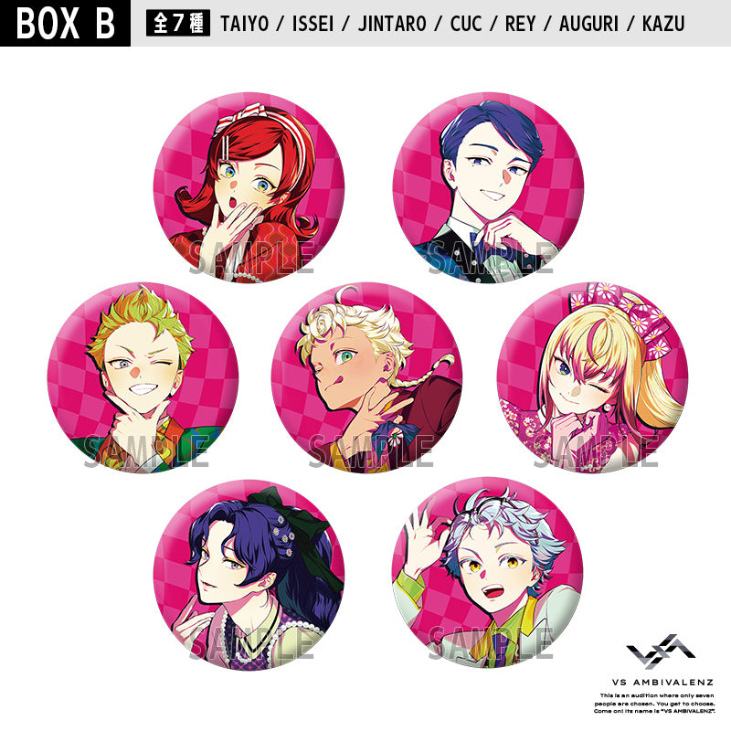 ビバレン ハート 缶バッジ イッセイ 6点 ビバレンイッセイハート缶