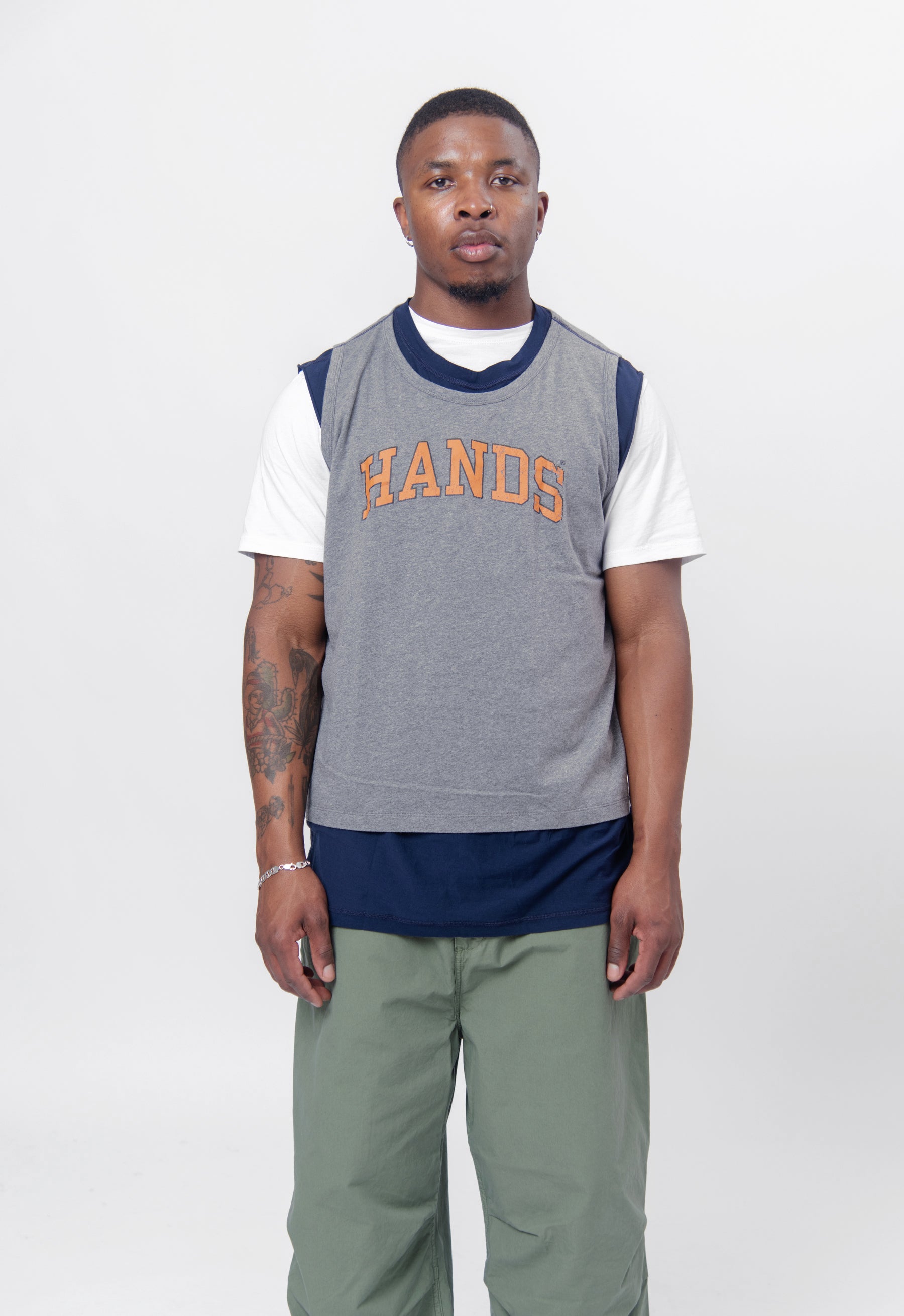 Our Legacy Reversible Gravity Tank Swing Of Pendulum Hands Print