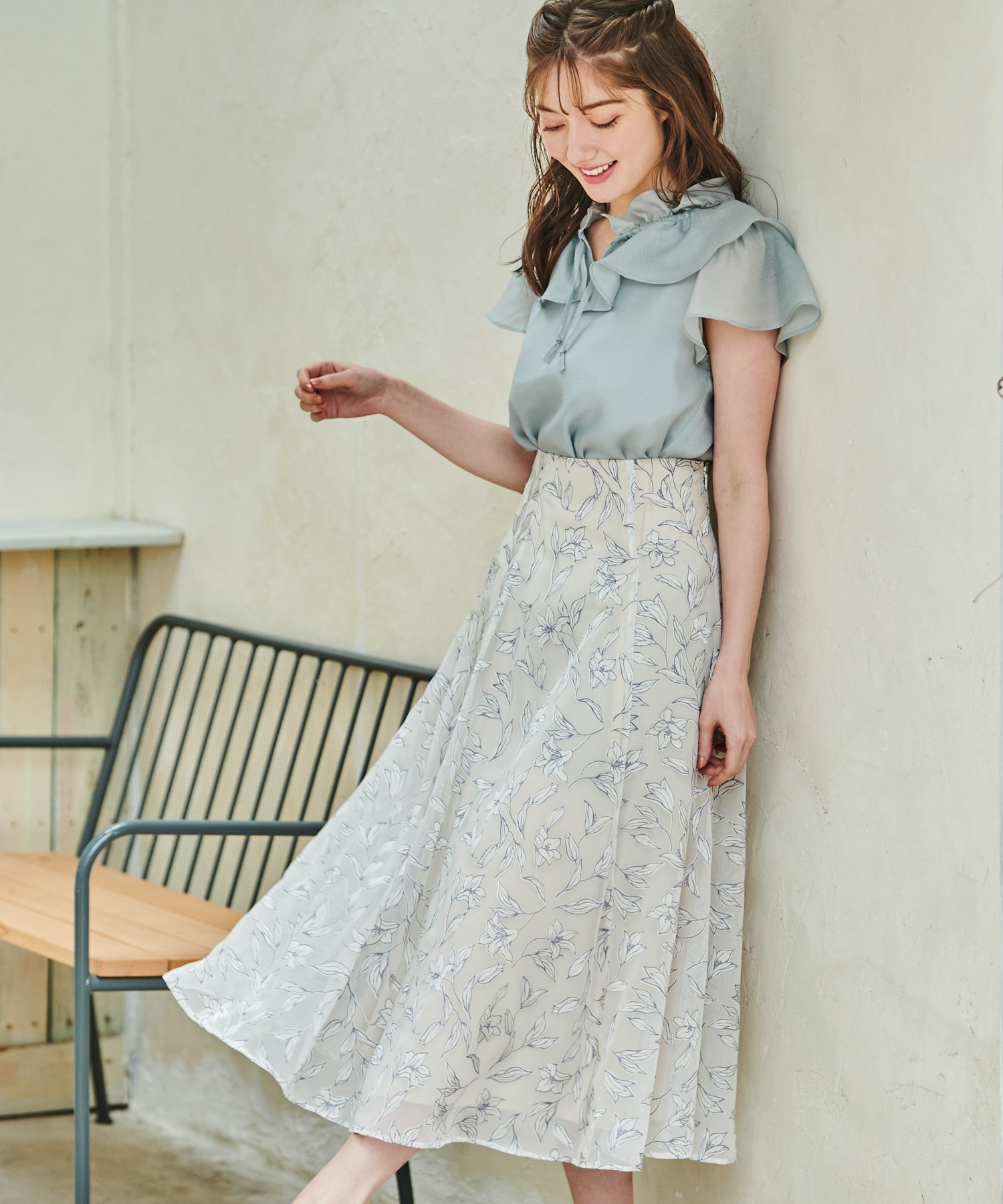 リーフ柄オパールスカート | フレアスカート | NOELA OFFICIAL WEB STORE