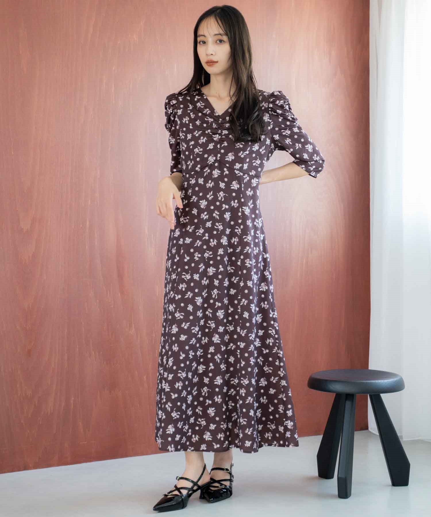 15周年】ベリー柄プリントワンピース | ロングワンピース | NOELA