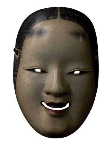 菅原法房 能面(神楽面) おかめ(お多福) 木製 能面お多福 菅原法房 能面