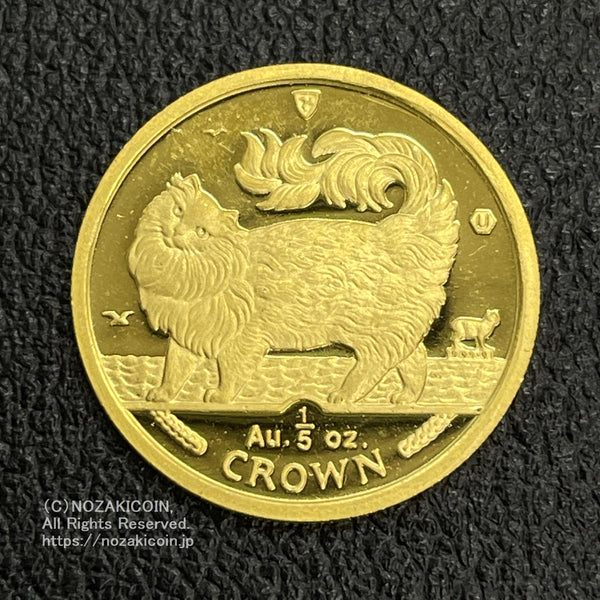 マン島 1/5クラウン猫金貨 1/5オンス 1993年 美品 – 野崎コイン