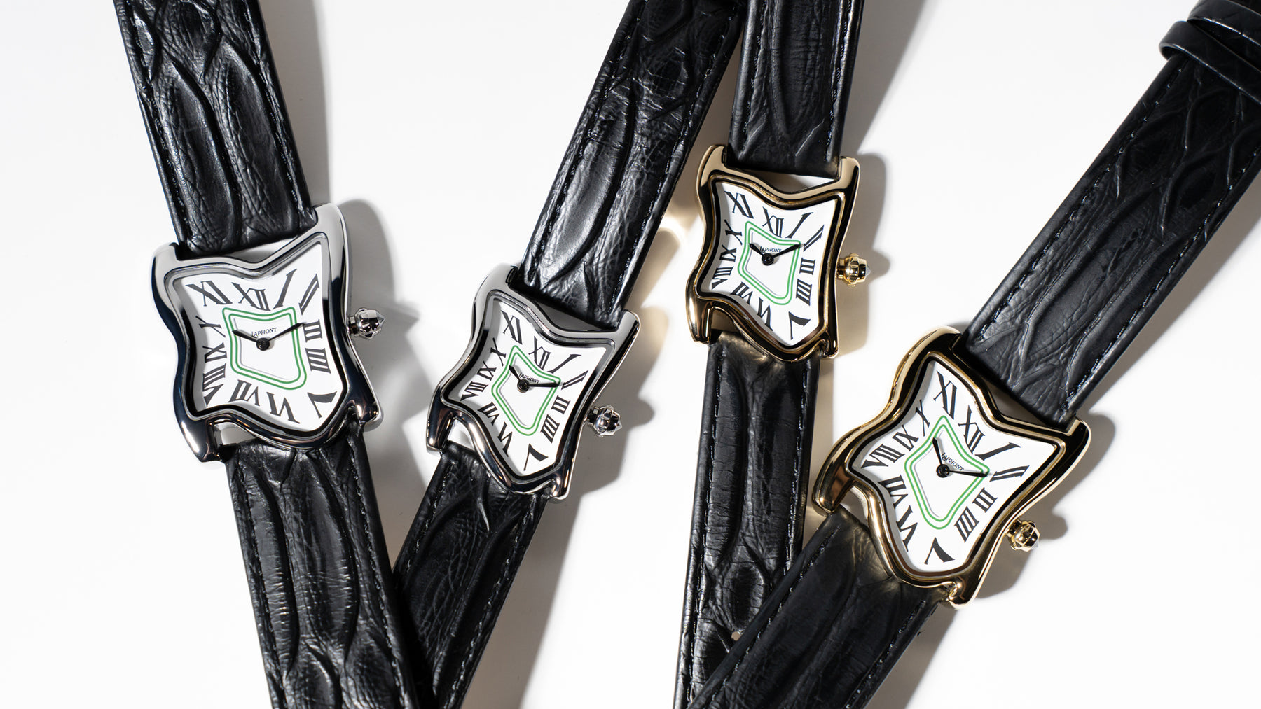 ラフォンLaphont SQUARE MELTINGスクエアメルティングシルバー 時計