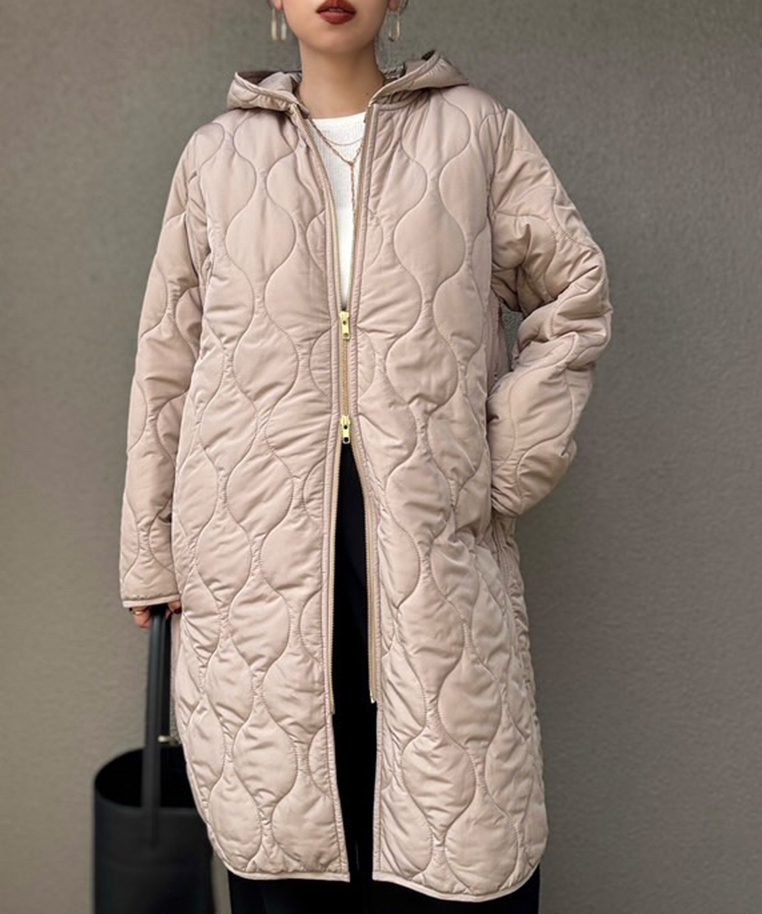 美シルエット3wayキルティングフードコート Emma Taylor│STYLEDOOR