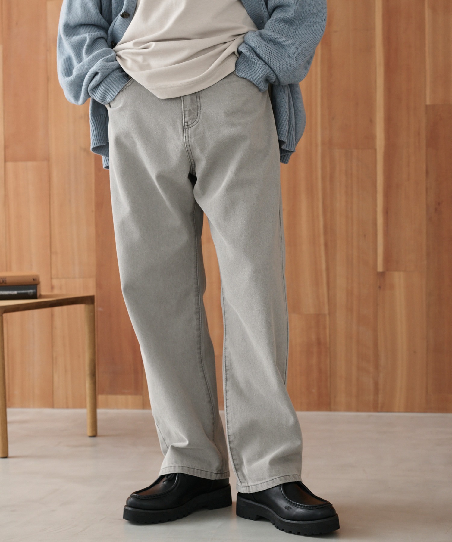 ルーズストレートデニムパンツ/セミワイドデニムパンツ MONO-MART