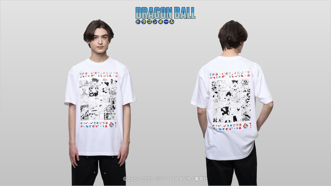 EXPO2025 『DRAGON BALL』両面プリントTシャツ」 ※実際の商品とは