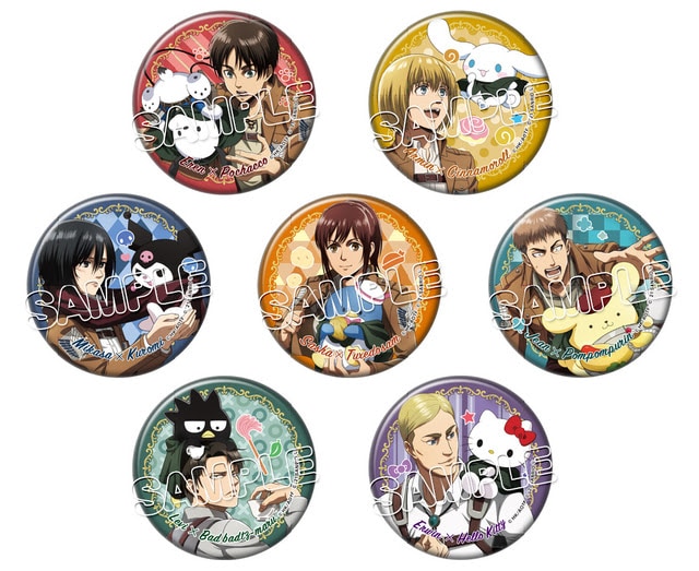 エレン・イェーガー サンリオ ポチャッコ 缶バッジ 5個セット エレン