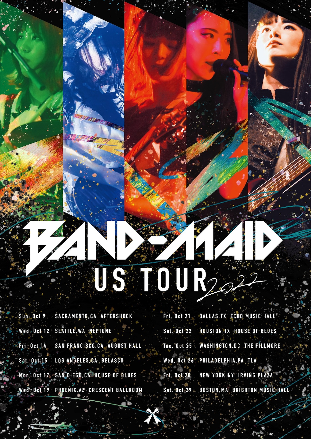 band-maid サイン入りポスター バンドメイドのサイン入りポスター展示