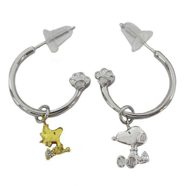 スヌーピー シルバーシリーズ スヌーピー＆ウッドストック チャーム