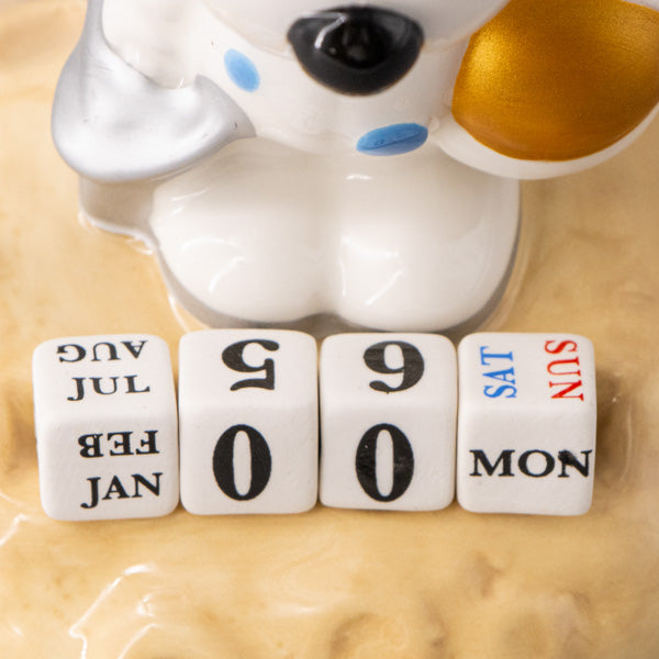 gk】スヌーピー 万年カレンダー PEANUTS ジムショア 置物 peanuts