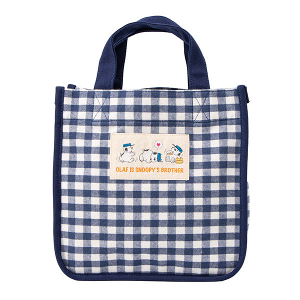 スヌーピー ランチトート (オラフ ネイビーチェック)