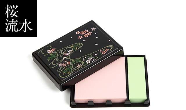 英語説明書つき・名入れ対応可 ‐ 蒔絵 ポストイット（付箋）・ケース