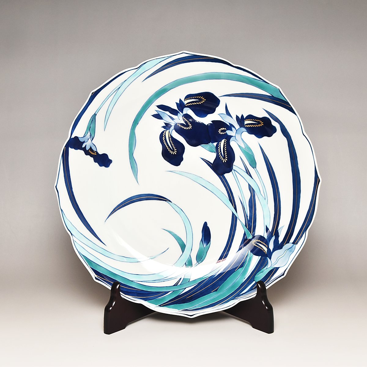 染錦菖蒲）飾り皿|有田焼の老舗-香蘭社オンラインショップ