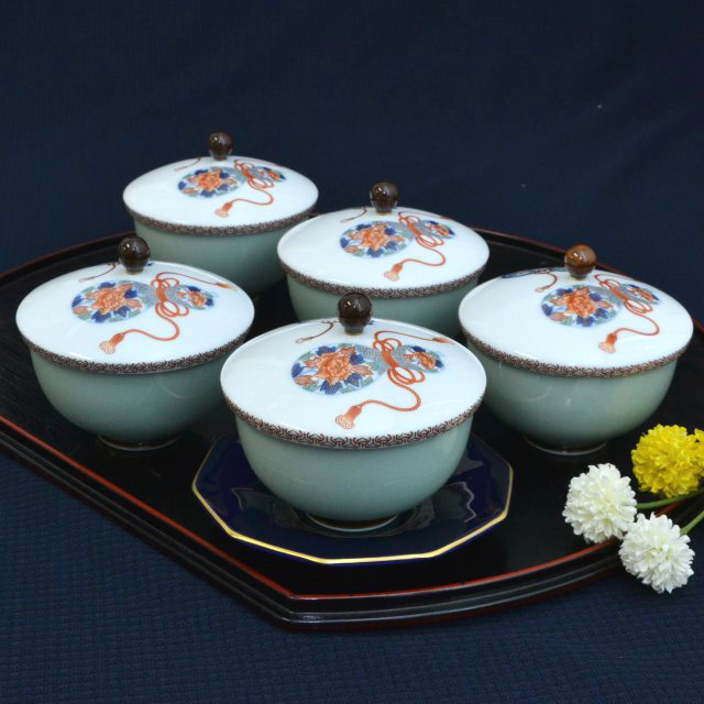 染錦瓢絵）蓋付湯のみセット|有田焼の老舗-香蘭社オンラインショップ