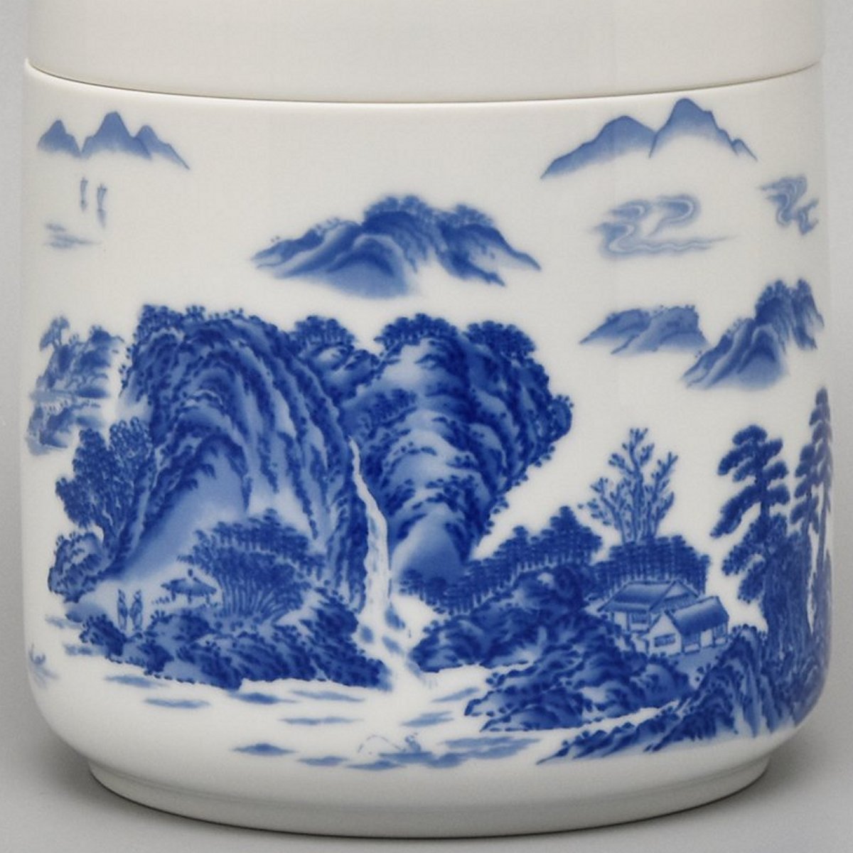 山水）筒型5寸骨壺|有田焼の老舗-香蘭社オンラインショップ