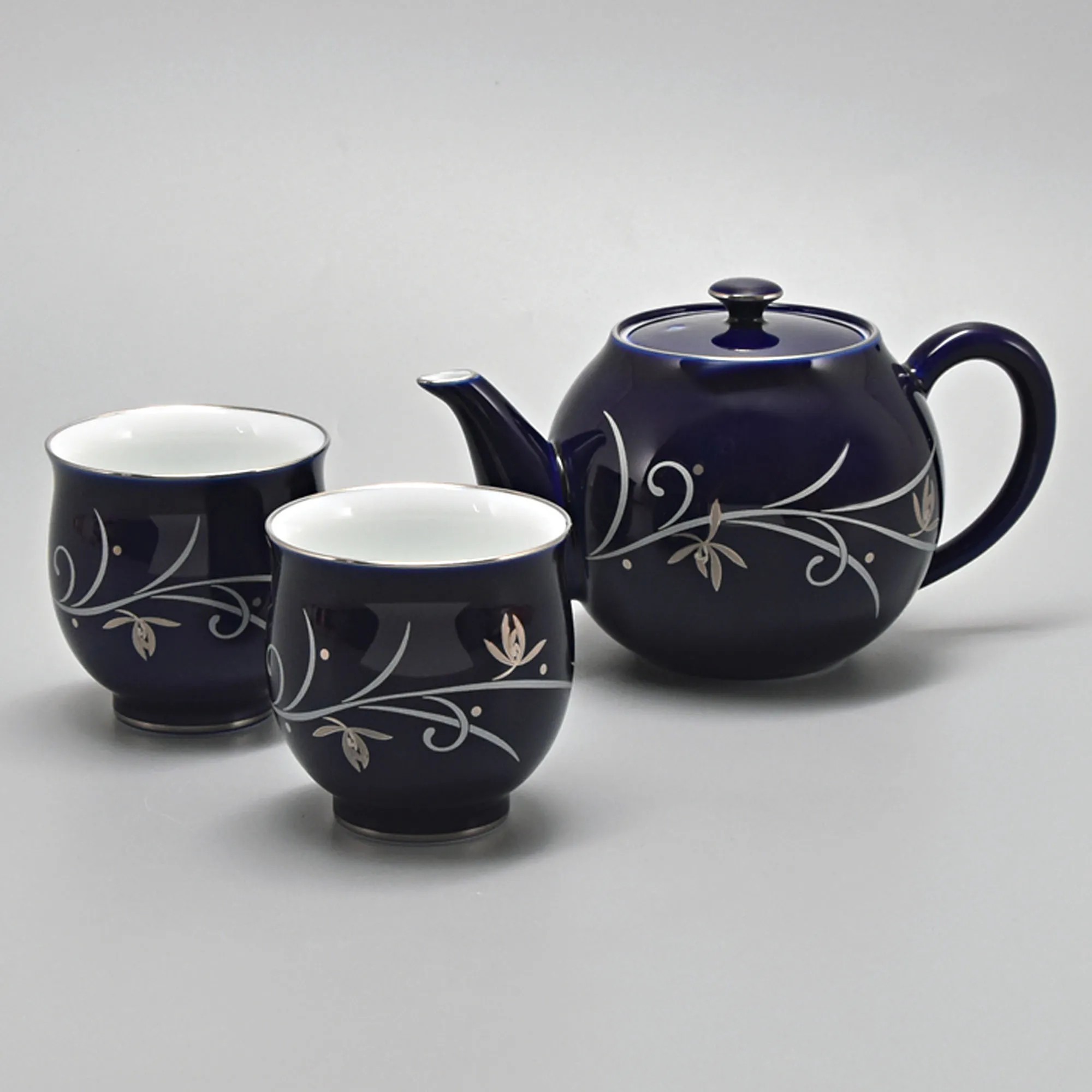 orchid wave）二人用 茶器セット（急須・湯のみセット）|有田焼の老舗