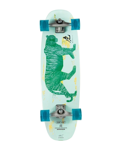 &T】ヘザーブラウン 原画 スケートボード 波乗りバードと波と花セット