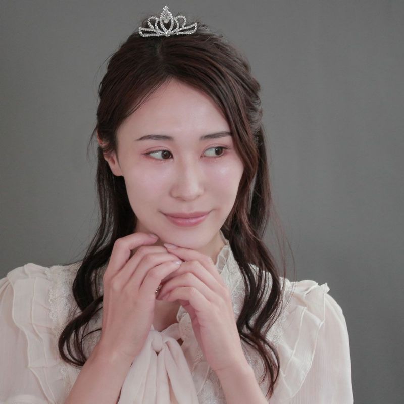 ティアラ クラウン プリンセス 下がり しずく型 アクリルストーン