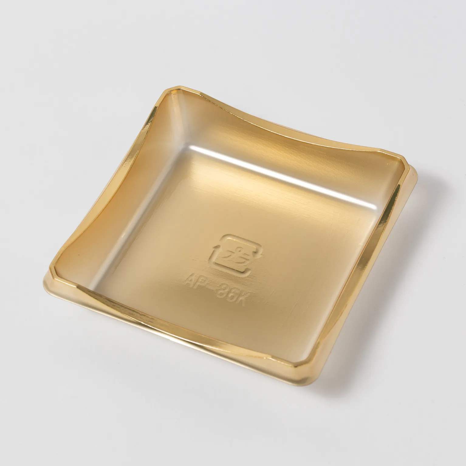 AP-86 PETトレー角ゴールド 100枚 : トレー | スモールビジネスのため