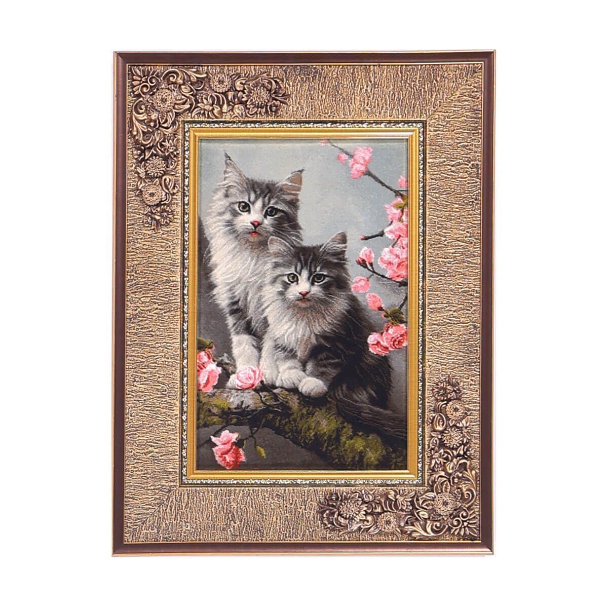 手織りペルシャ絨毯 タブリーズ産絨毯絵画 ウール&シルク 芸術です