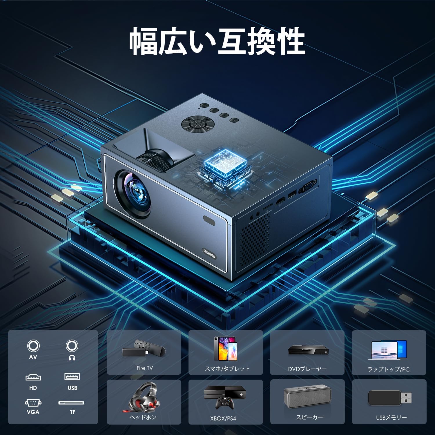 ☆プロジェクター 超小型 Bluetooth5.1搭載 家庭用短距離投影 【公式通販】