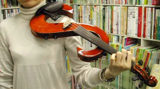 サイレント木製バイオリンセット S字型消音バイオリン・ケース・弓
