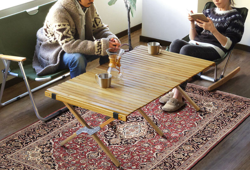 WOOD ROLL TOP TABLE | OUTPUT LIFE