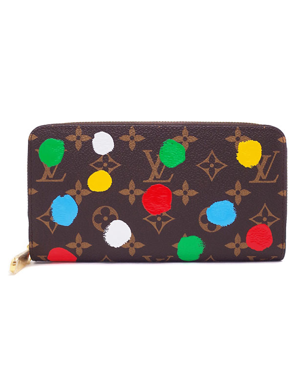 LV×YK ジッピー・ウォレット」M81864「ルイヴィトン×草間彌生」Painted