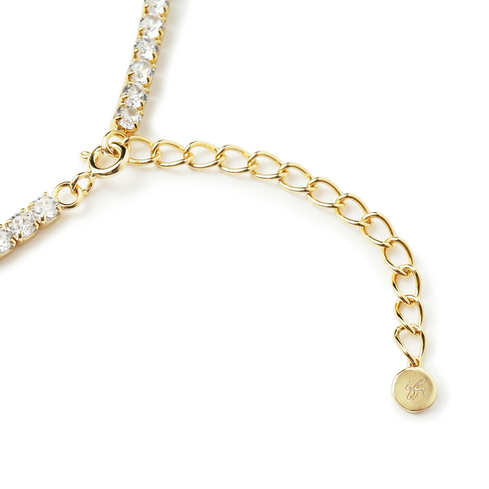 Brilliant Line Necklace 【Silver925】（Gold） | Infaction