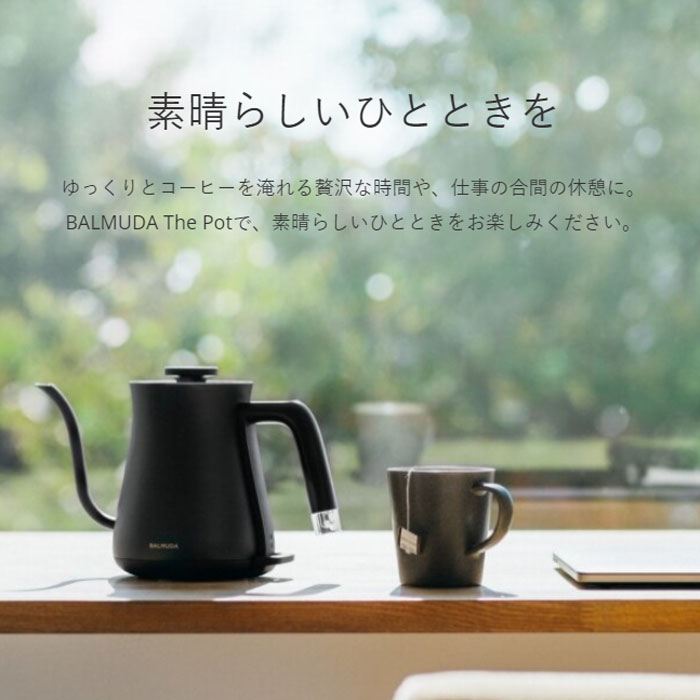 バルミューダ 0.6L 電気ケトル BALMUDA The Pot バルミューダ ザ