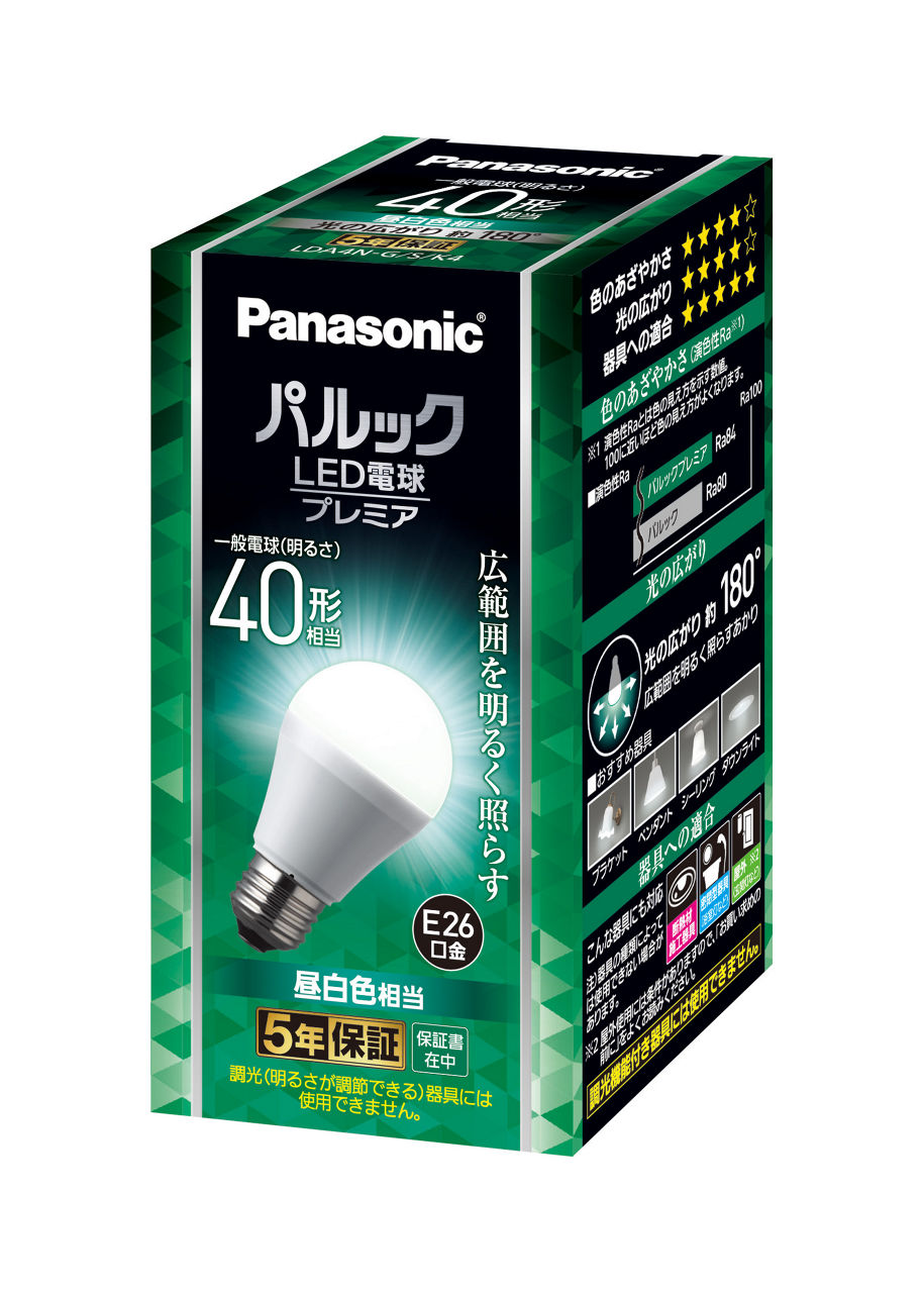 概要 パルック LED電球 プレミア 4.2W （昼白色相当） LDA4NGSK4 | LED